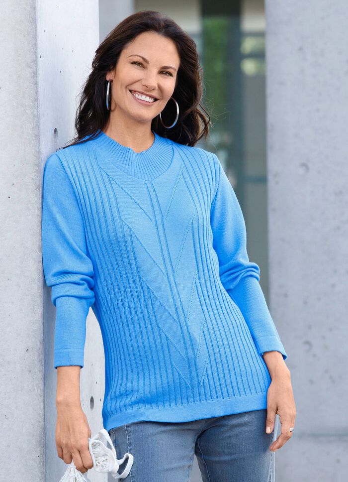 Pullover mit Schurwolle HELLBLAU