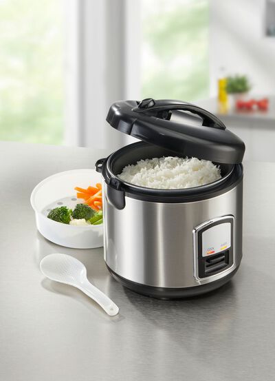2-in-1 Reiskocher mit praktischer Dampfgarfunktion 