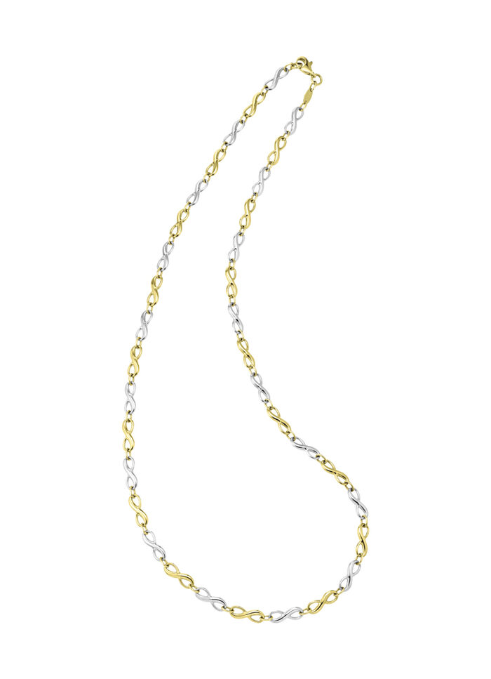 Bicolor-Halskette mit Unendlichkeitssymbol 