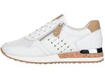 Remonte Sneaker mit unterlegter Zierlochung WEISS-SAND