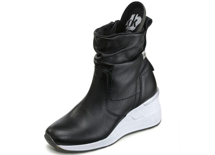 Stiefelette aus weichem Nappaleder SCHWARZ