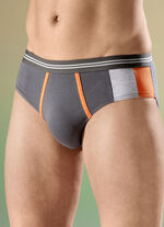 Viererpack Slips mit farbigen Eins&auml;tzen 