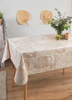 Wachstuch-Tischdecke in toller Patchwork-Optik BEIGE
