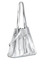 Collezione Alessandro Tasche in toller Plissee-Verarbeitung SILBER