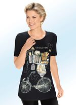 Shirt mit ausgefallenem Kontrast-Druck in 3 Farben 