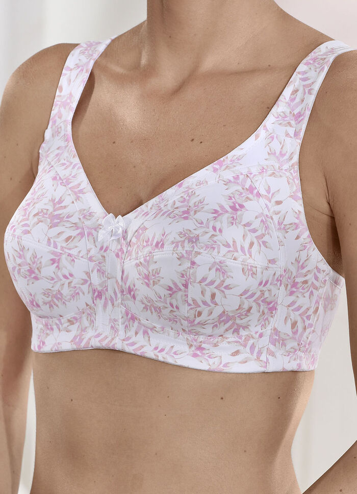 Susa Zweierpack BH mit verst&auml;rktem Vorder- und R&uuml;ckteil 1X WEI&szlig;-ROS&Egrave;-PUDER BEDRUCKT, 1X PUDER