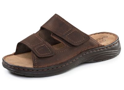 GINO GALANTE, klassische Herren-Pantoletten, mit Klettverschluss 