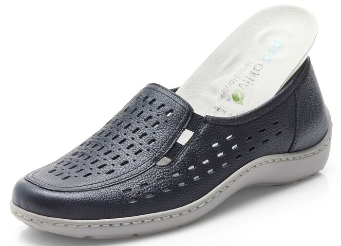 Waldl&auml;ufer, sommerliche Damen-Slipper, Weite H, mit herausnehmbarem Fu&szlig;bett 