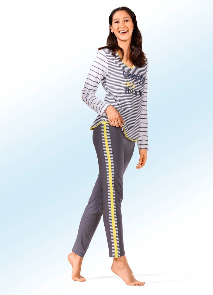 Schlafanzug aus BIO-Baumwolle mit Galonstreifen 