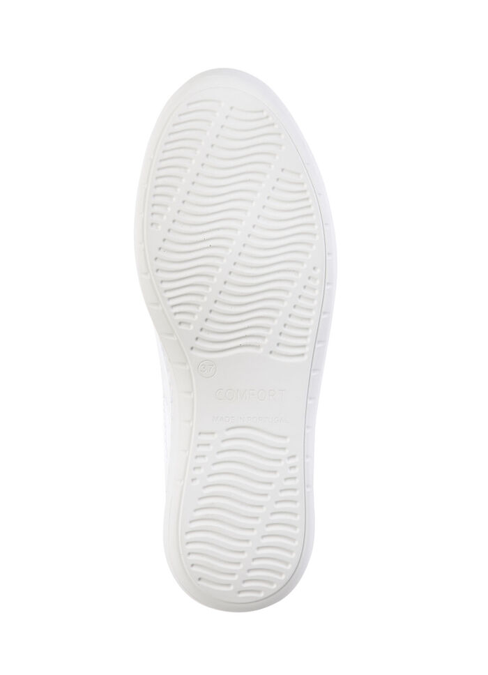 ELENA EDEN Sneaker aus Lackleder mit edlem Metallschmuck WEISS