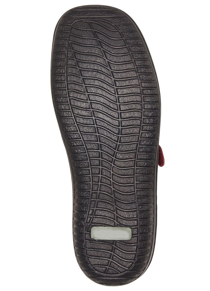 ELENA EDEN, bequeme Damen-Slipper, Weite G, mit herausnehmbarem Fu&szlig;bett BURGUND