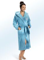 Bademantel mit Kapuze TÜRKIS