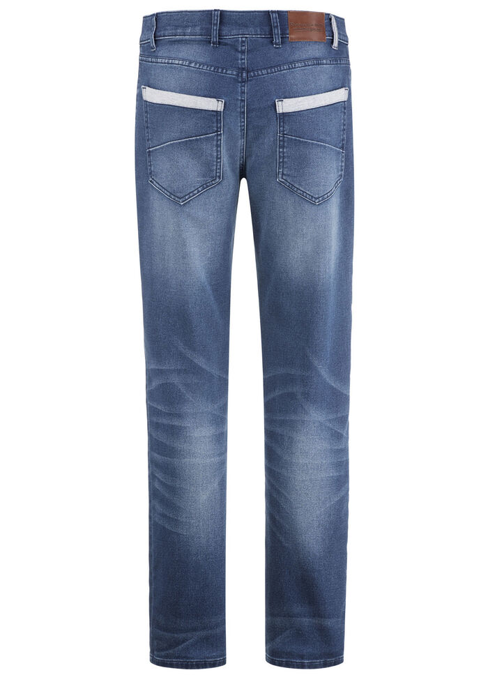 Jogg-Denim-Jeans von "Francesco Botti" in 2 Farben JEANSBLAU
