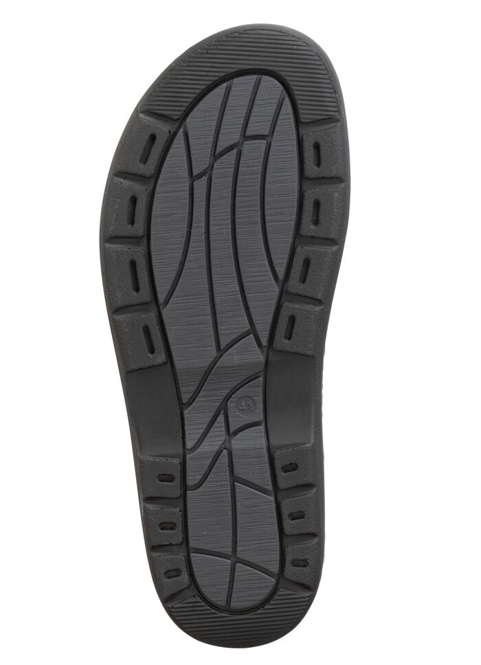 GINO GALANTE, bequeme Herren-Pantoletten, Weite H, mit herausnehmbarem Fu&szlig;bett SCHWARZ