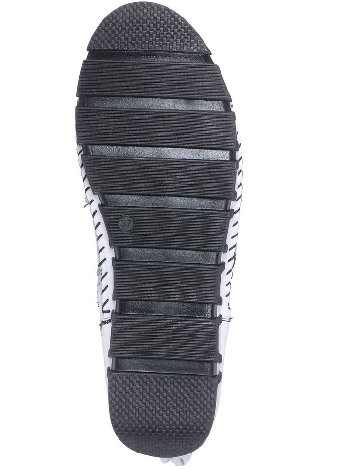 Gemini Mokassin-Stiefelette aus Rind-Nappaleder mit Knitter-Struktur 