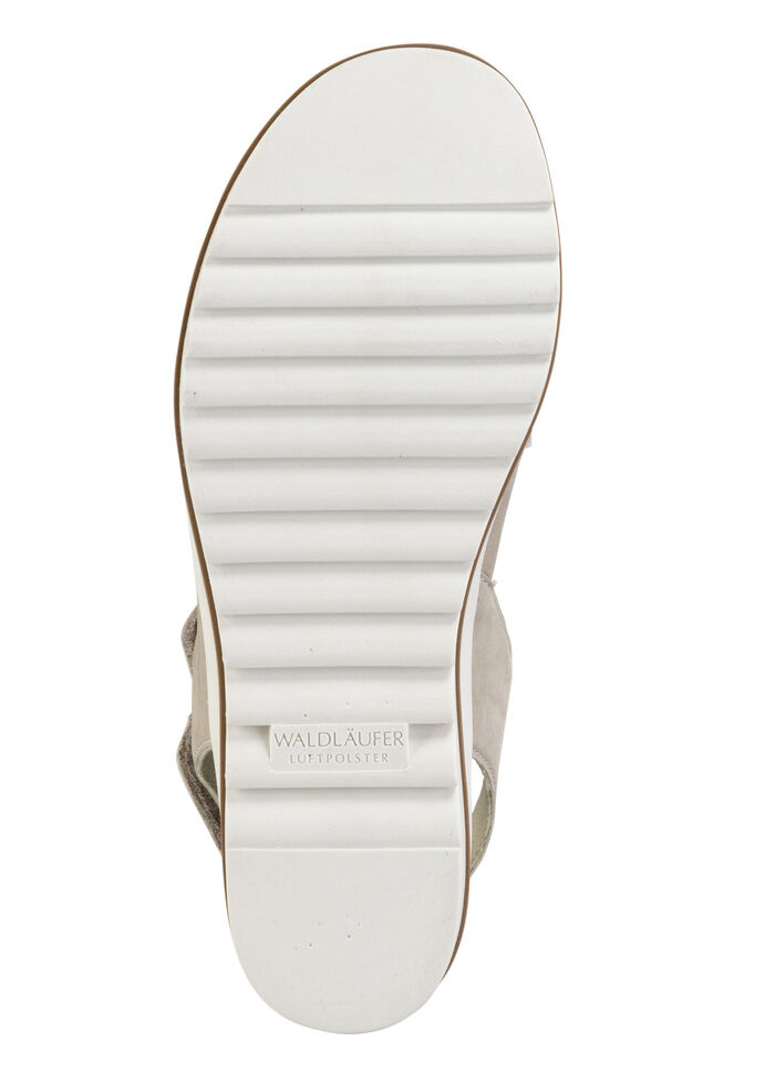 Waldl&auml;ufer, bequeme Damen-Sandalen, Weite H, mit herausnehmbarem Fu&szlig;bett BEIGE