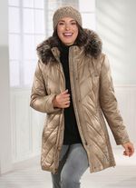 Jacke mit abnehmbarer Kapuze GOLDBEIGE