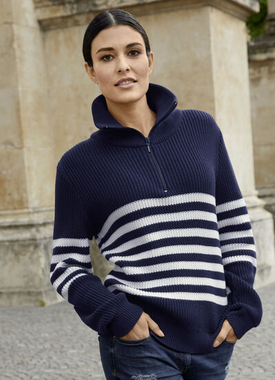 Pullover in Perlfang 