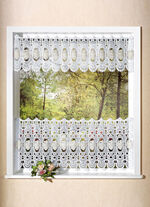 Bezaubernde Kurzgardine mit Stangendurchzug CREME UNI