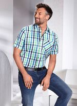 Kariertes Hemd mit Brusttasche in 2 Farben 