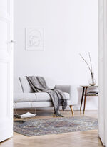 Pflegeleichte, gewebte Brücken und Teppiche BLAU