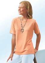 Shirt in 13 Farben mit kurzen &Auml;rmeln APRICOT
