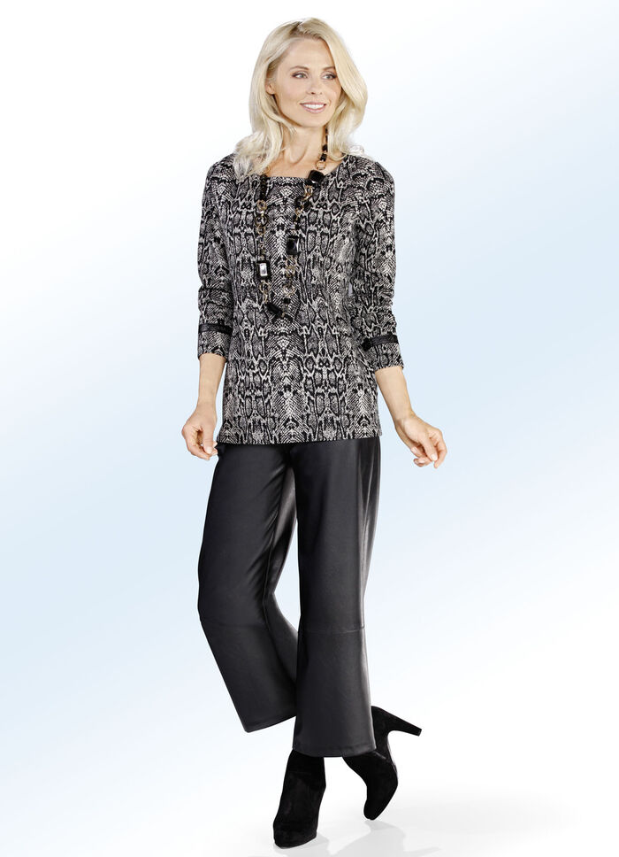 Hose aus softem Nappaleder-Imitat SCHWARZ