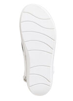 ELENA EDEN Sandale mit schwarzem, gepolstertem Elastikeinsatz WEISS