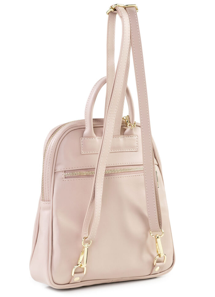 Laurina Kalbleder-Rucksack in angesagtem Dessin PUDERROS&Eacute;