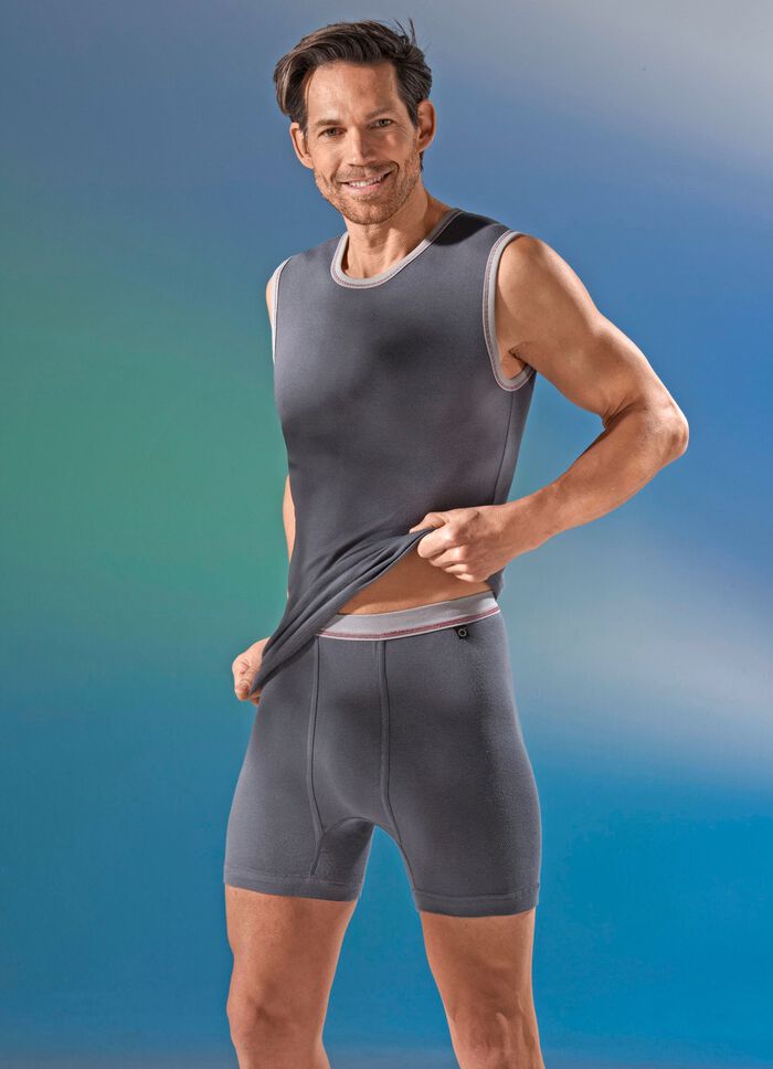 Pfeilring, Dreierpack Unterhosen aus Feinripp, grafit 