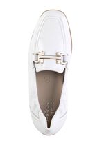 ELENA EDEN, elegante Damen-Slipper, Weite G, mit herausnehmbarem Fu&szlig;bett WEISS