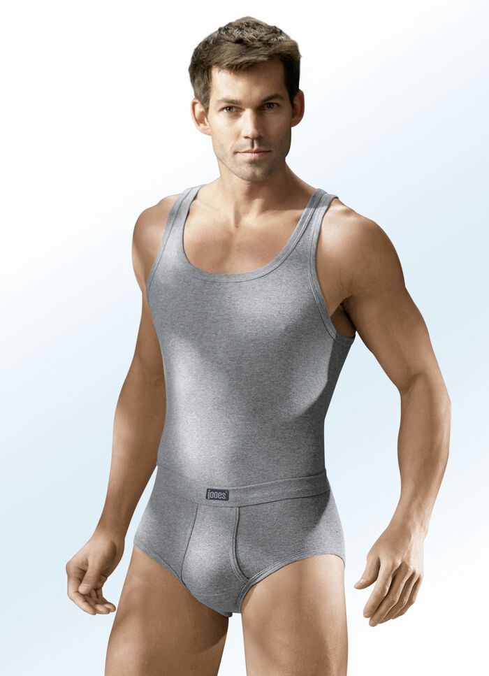 Viererpack Sportjacken aus Feinripp, uni bunt 2X STEINGRAU MELIERT, 2X JEANSBLAU MELIERT