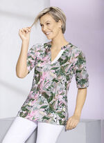 Bezauberndes Shirt mit Kontrast-Blende 