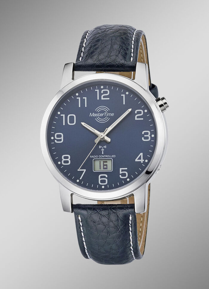 Sch&ouml;ne Herren-Lederarmbanduhr 