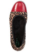 ELENA EDEN, trendige Damen-Ballerinas, Weite G, mit herausnehmbarem Fu&szlig;bett CAMEL-ROT