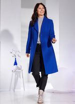Mantel mit elegant verdeckter Knopfleiste ROYALBLAU