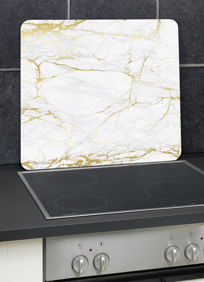 Herdabdeckplatten/Wandblende, Motiv Marmor gold MARMOR GOLD