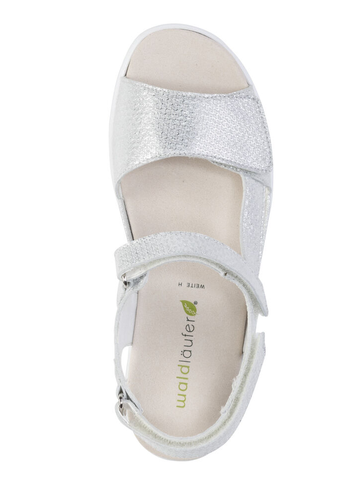 Waldläufer Sandalette mit effektvoller Prägung SILBER
