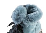 Waldl&auml;ufer Schn&uuml;r-Stiefelette mit kuscheligem Kragen aus Lammfell JEANSBLAU