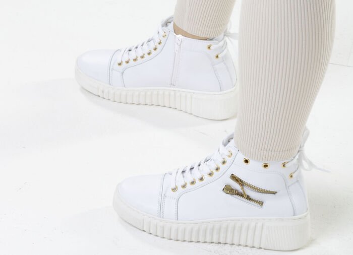 ELENA EDEN, sytlische Damen-Boots, Weite H, mit herausnehmbarem Fußbett WEISS