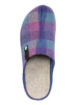 Laurina Pantoffel aus kariertem Textilmaterial 