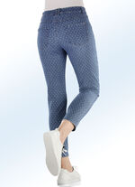 Jeans mit angesagter Punktedessinierung JEANSBLAU