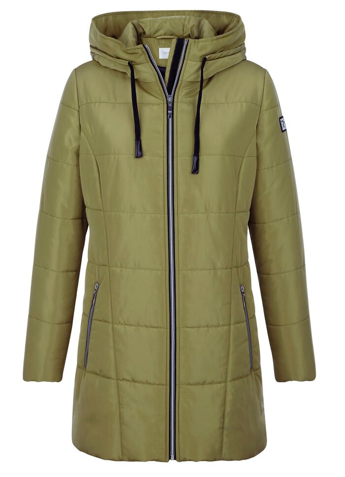Steppjacke mit fester Kapuze 