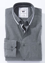 "Milano Italy"-Hemd in 4 Farben ANTHRAZIT MELIERT