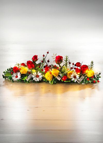 Tischaufleger mit LED-Micro-Lichterkette 