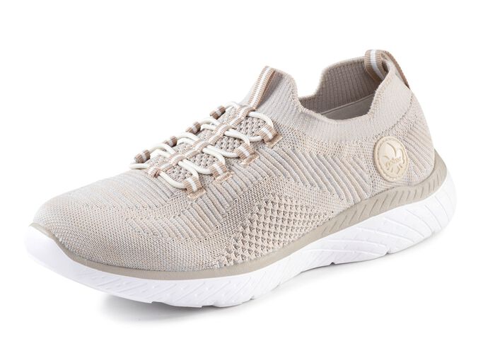 Rieker, leichte Damen-Sneaker, Weite G, mit MemoSoft-Textileinlage KIESEL