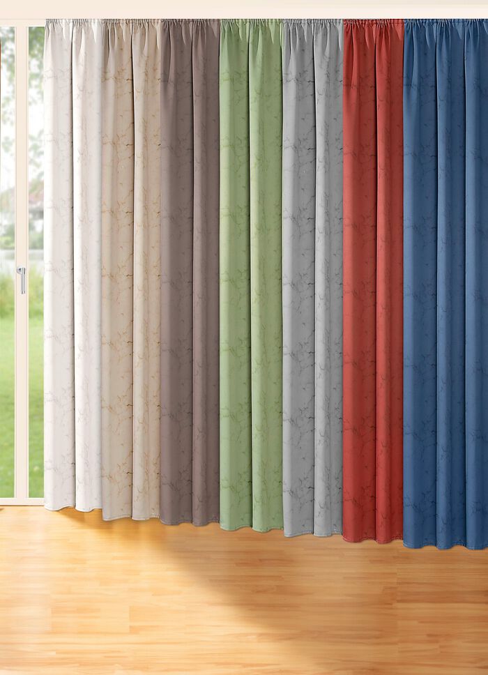 Blickdichter Verdunkelungsschal mit Kr&auml;uselband 