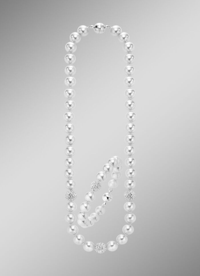 Wundersch&ouml;n schimmerndes, 2-teiliges Schmuck-Set WEISS
