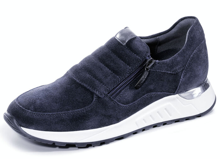 Slipper aus weichem Velourleder MARINE