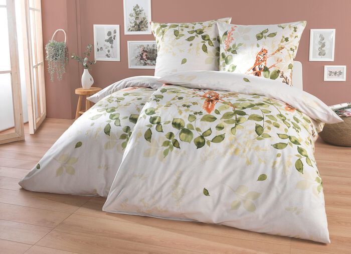 Bettw&auml;sche-Garnitur in Feinbiber 